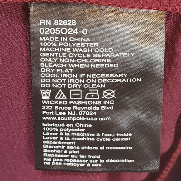 Southpole Top Women Junior Medium Track Jacket Red Embroidered Zip Floral y2k - Picture 13 of 13